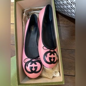 Gucci pink Jarret ballet flats